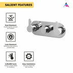 Asiatique Con. Wall Mixer Upper Part (S-029U), Premium Brass Chrome Bathroom Faucet & Mixer Collection, Smart Series