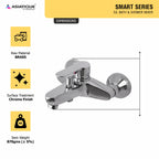 Asiatique S/L Bath & Shower Mixer (S-030), Premium Brass Chrome Bathroom Faucet & Mixer Collection, Smart Series