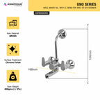 Asiatique Wall Mixer Tel. With 'L' Bend For Arr. of O/H Shower (U-017), UNO Series Kitchen & Bathroom Faucets | Minimal Modern Tap Collection