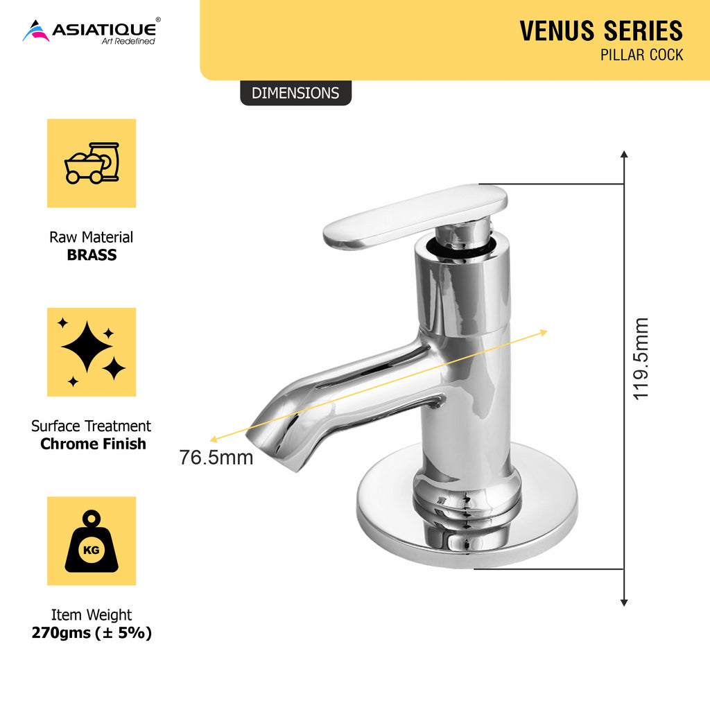 Asiatique  Pillar Cock  (V-000), Venus Series Premium Faucets & Mixers