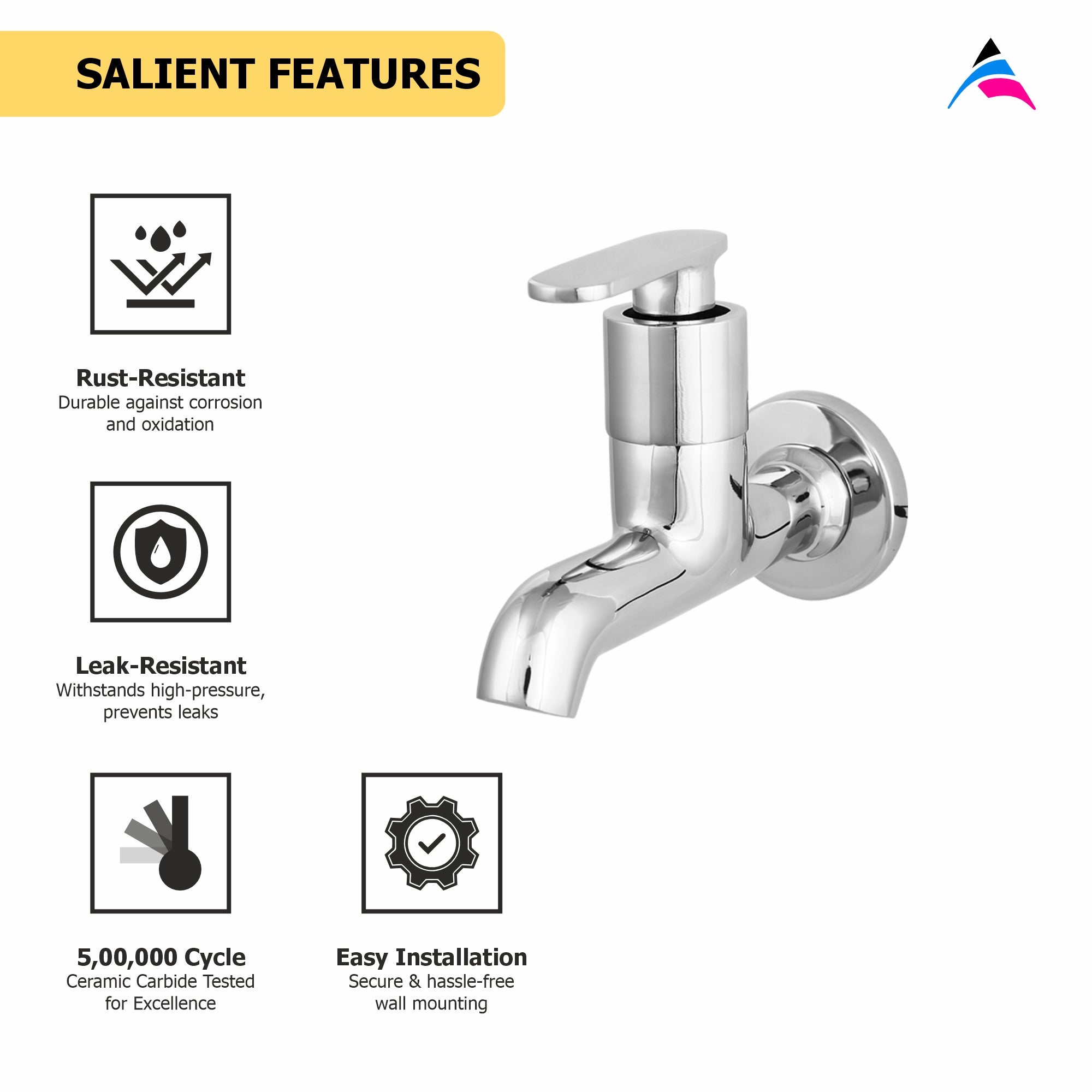 Asiatique  Bib Cock Long Body  (V-004), Venus Series Premium Faucets & Mixers