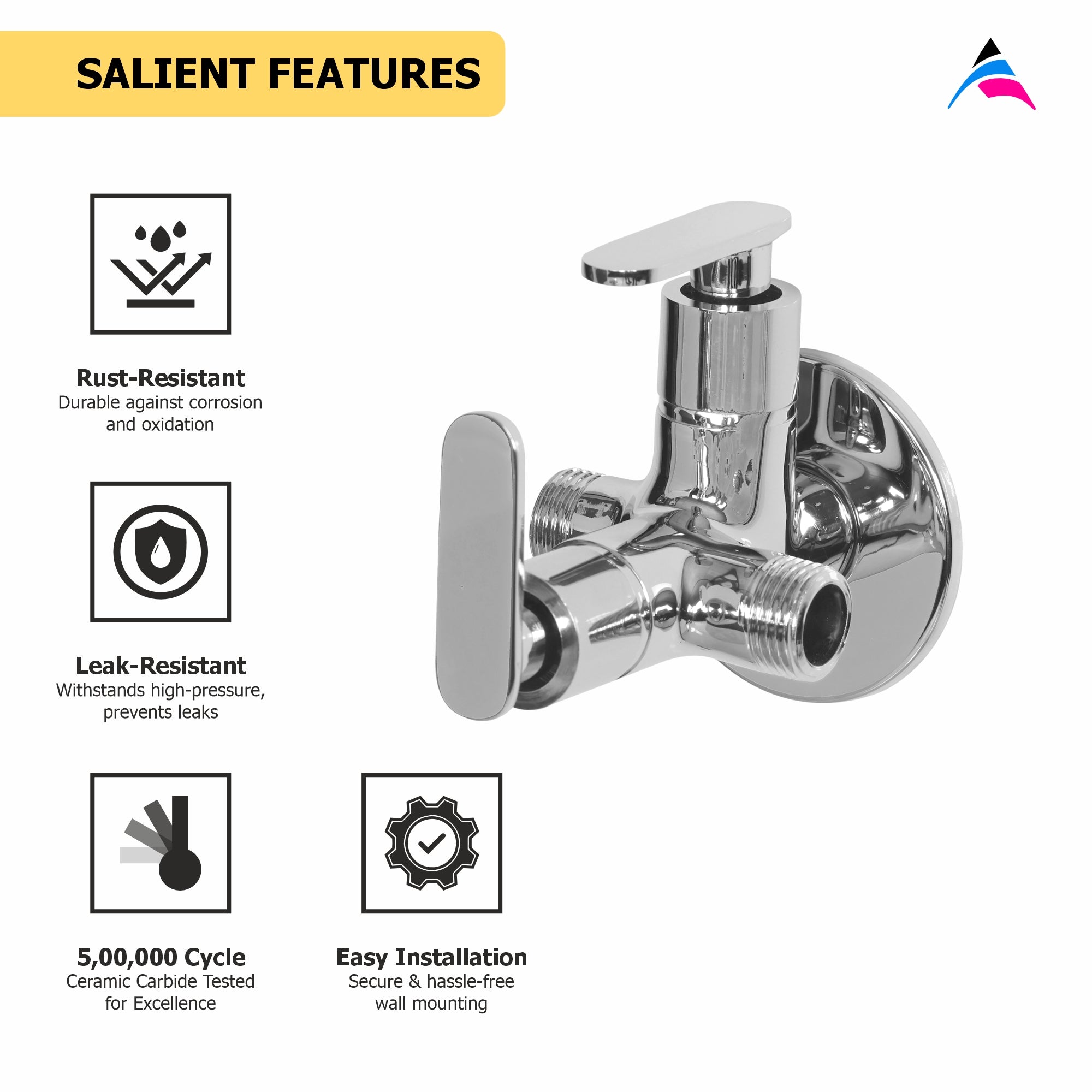 Asiatique 2 Way Angle Cock  (V-005TW), Venus Series Premium Faucets & Mixers