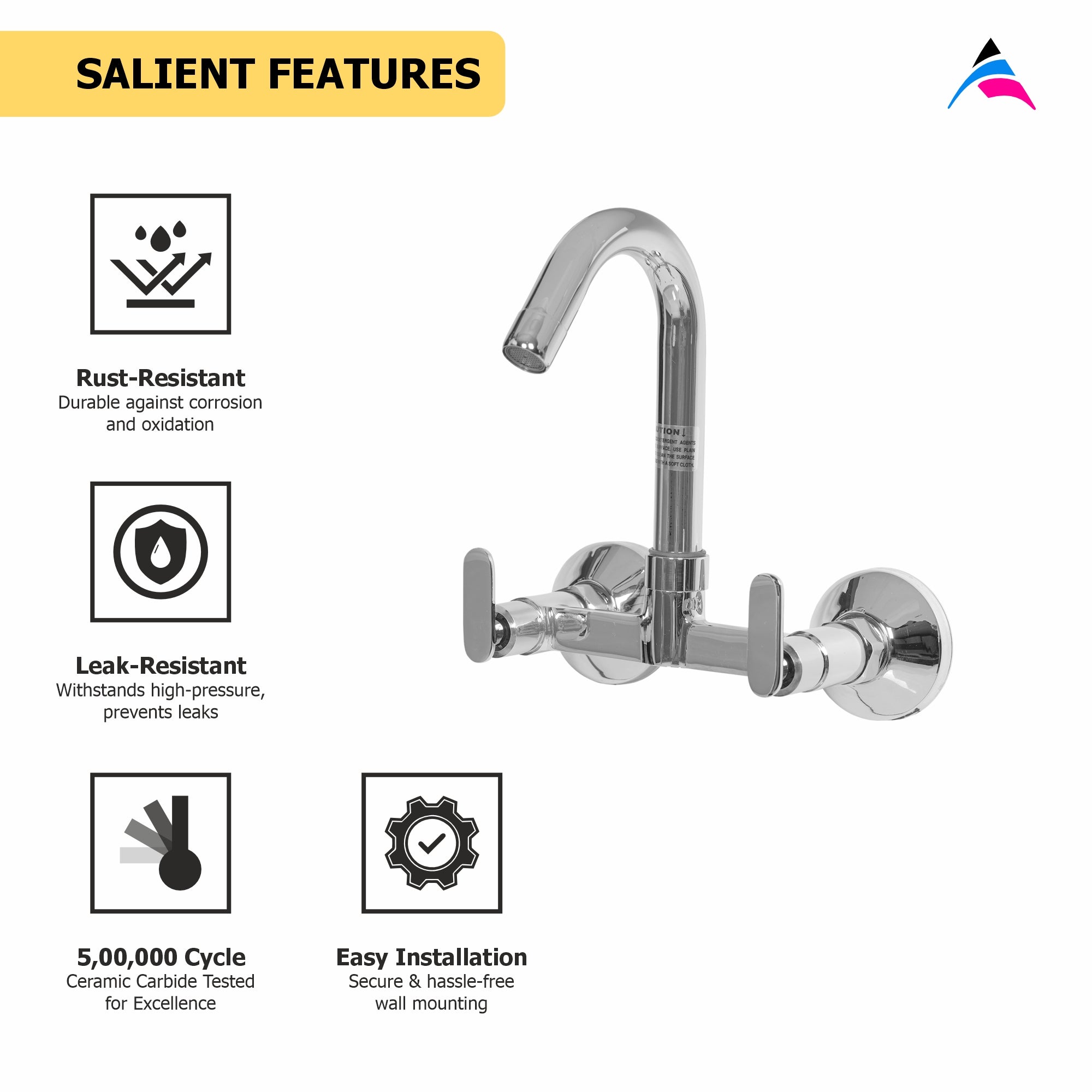 Asiatique Sink Mixer 'J' Spout   (V-013), Venus Series Premium Faucets & Mixers