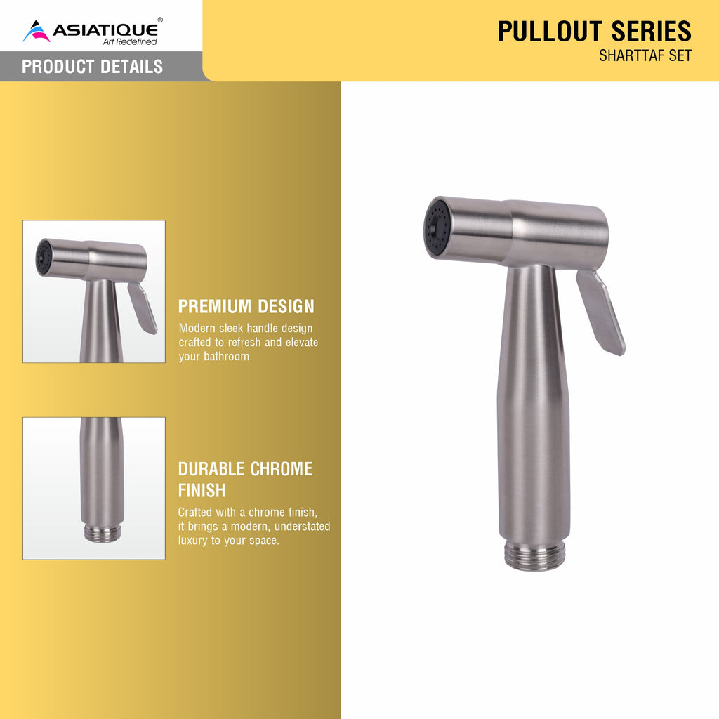 Asiatique X-006 Shattaf Set | Handheld Health Faucet Spray Set | Premium Bathroom Fitting