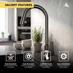 Asiatique X-008 S/L B/M Water Kitchen Faucet Grey | Pull Out Series | Premium Hot & Cold Kitchen Mixer Tap