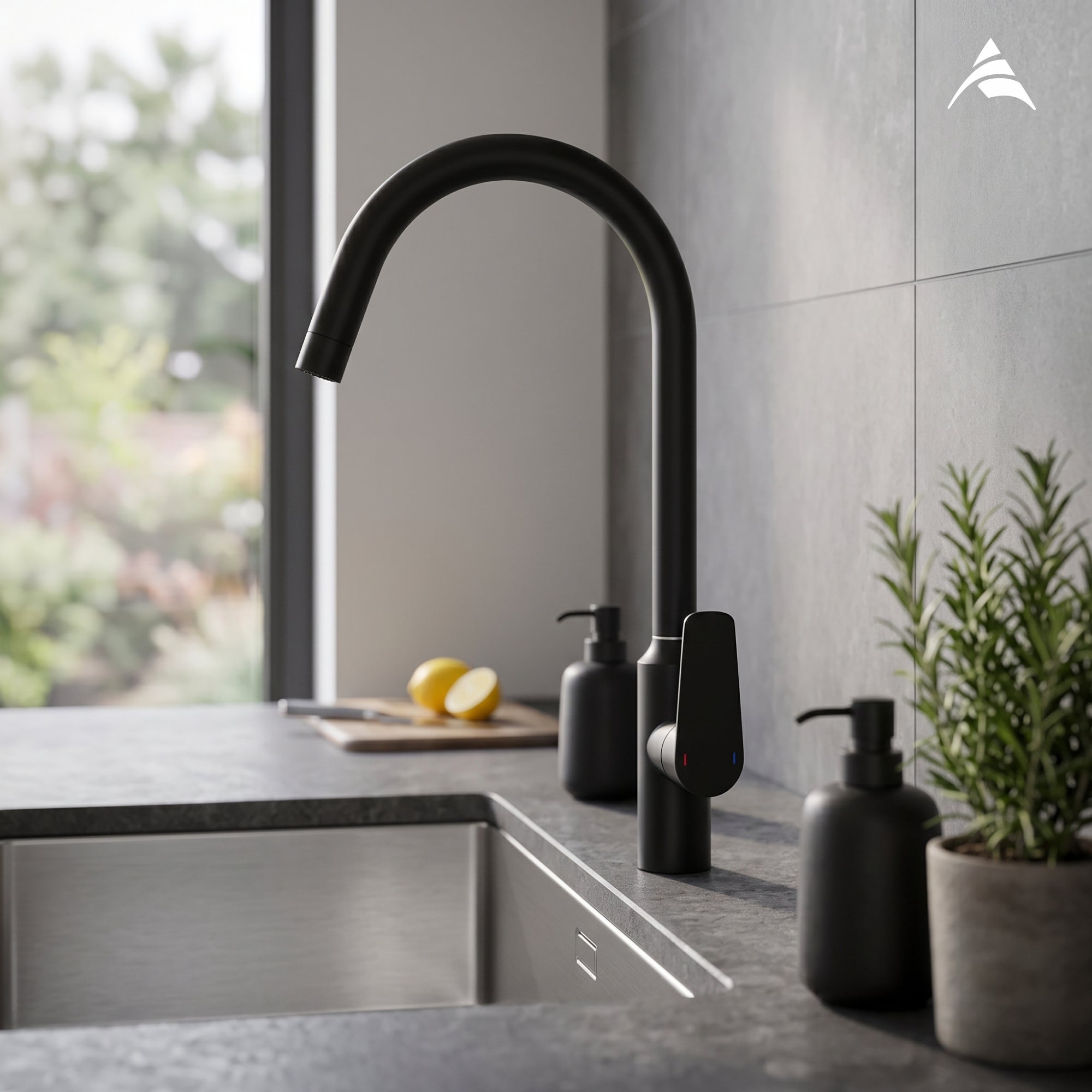 Asiatique X-009 S/L B/M Pull Down Kitchen Faucet Black | Single Lever Kitchen Mixer | Pull Out Series