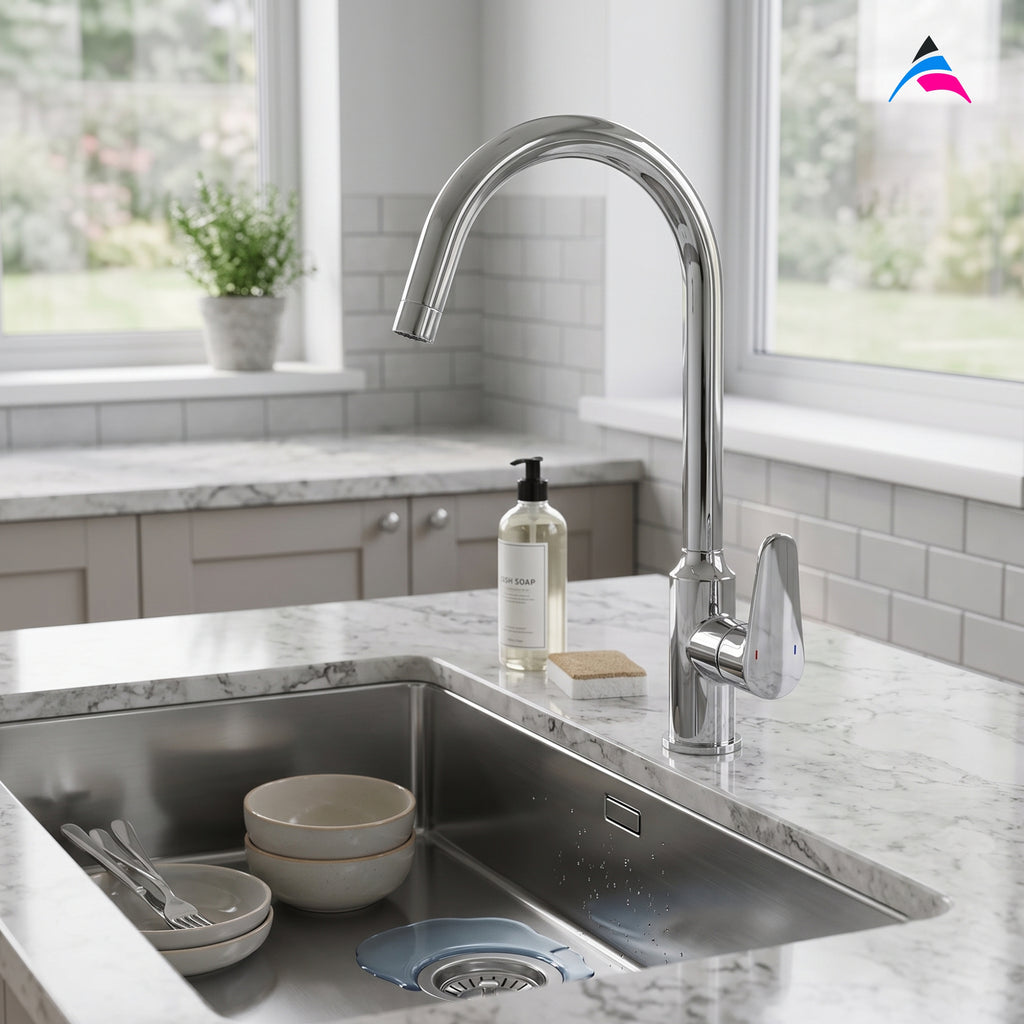 Asiatique X-010 S/L B/M Pull Down Kitchen Faucet Chrome | Single Lever Kitchen Mixer | Pull Out Series