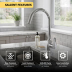 Asiatique X-010 S/L B/M Pull Down Kitchen Faucet Chrome | Single Lever Kitchen Mixer | Pull Out Series
