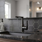 Asiatique X-012 Single Cold Basin Faucet Grey | Modern Single Lever Basin Tap | Pull Out Series