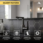 Asiatique X-012 Single Cold Basin Faucet Grey | Modern Single Lever Basin Tap | Pull Out Series