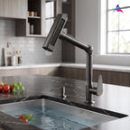 Asiatique X-014 Single Cold Multi-Functional Pull-Out Kitchen Faucet Grey | Premium Gunmetal Finish | Pull Out Series