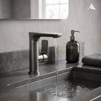 Asiatique X-016 S/L B/M Mixer Faucet Grey | Single Lever Hot & Cold Basin Mixer | Pull Out Series