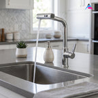 Asiatique X-019 S/L B/M Pull Down Kitchen Faucet Chrome | Modern Single Lever Kitchen Mixer | Pull Out Series