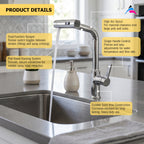 Asiatique X-019 S/L B/M Pull Down Kitchen Faucet Chrome | Modern Single Lever Kitchen Mixer | Pull Out Series