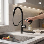 Asiatique X-022 Multi-Function Pull Down Kitchen Faucet Black | Single Lever Kitchen Mixer | Pull Out Series